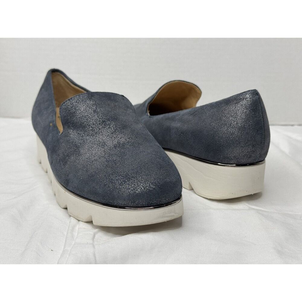Alex Marie Sz 8 Steel Blue Sparkle Slip On Loafers Comfort Shoes 4 Feature